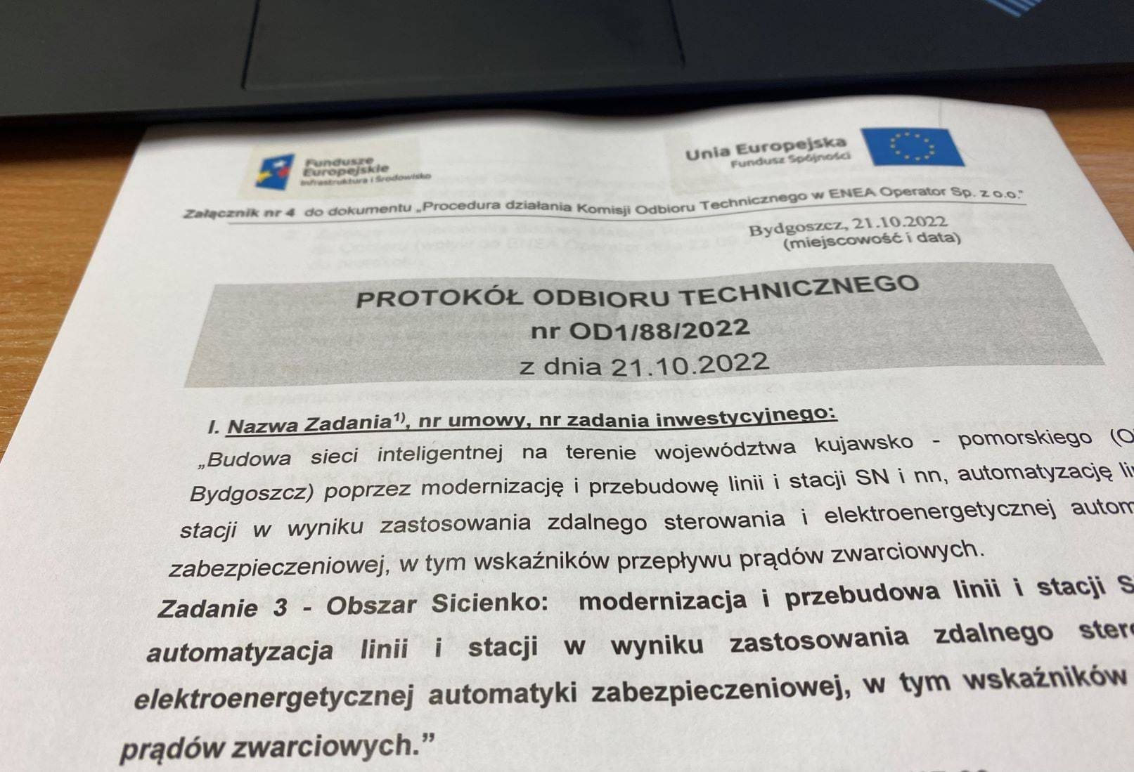 Zakończenie budowy napowietrznej linii energetycznej 15 kV FDIR Sicienko